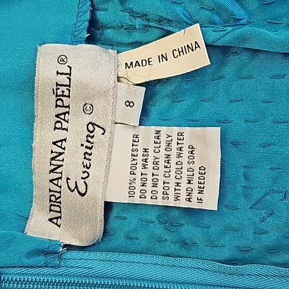 Adrianna Papell evening  turquoise Blue Sequin Mini Dress size  8 - Picture 14 of 16